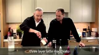 aerolatte  milk frother makes three layer caffè latte macchiato [upl. by Sabec]