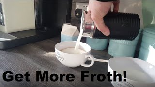 How to Get More Froth from Your Nespresso Coffee Aeroccino  Nespresso tips and help [upl. by Llennehc643]