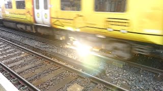 Merseyrail 507 009 making arcs at Birkdale station [upl. by Layne]