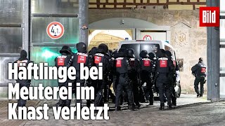 Gefängnismeuterei Polizei stürmt Knast in Thüringen  JVA Untermaßfeld [upl. by Enirhtak]